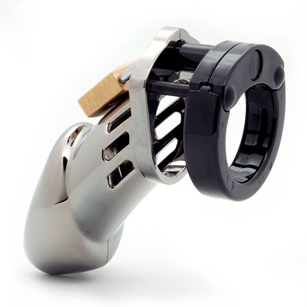 CB-6000 Chastity Cock Cage Kit - Chrome 3.25 Inch Cock Cage Kit